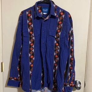 Vintage Wrangler pearl snap